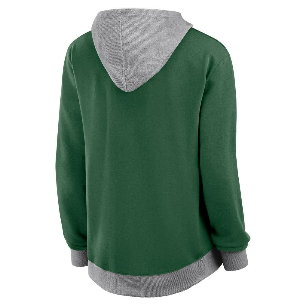 New York Jets Logo Athletic Women's Hit It French Terry Full-Zip Hoodie - Green cheap