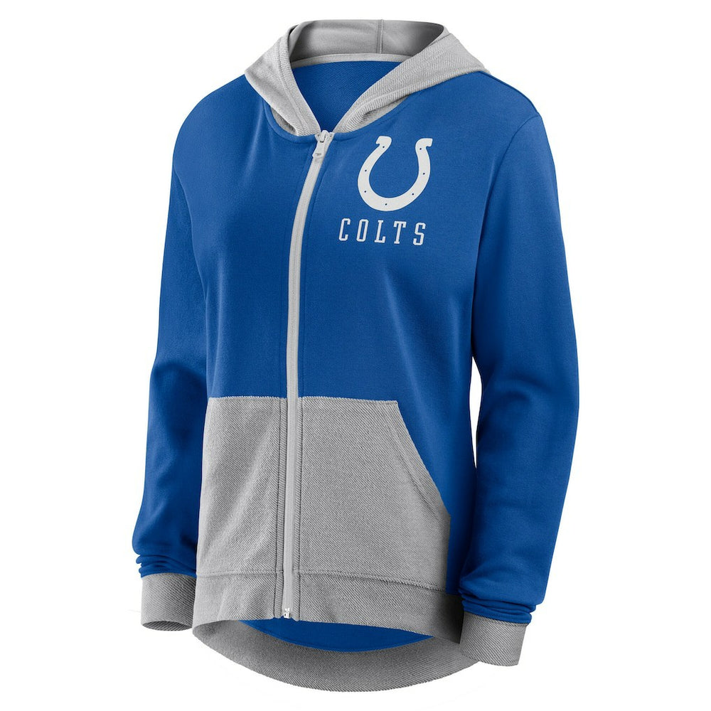 Indianapolis Colts Logo Athletic Women's Hit It French Terry Full-Zip Hoodie - Royal sale