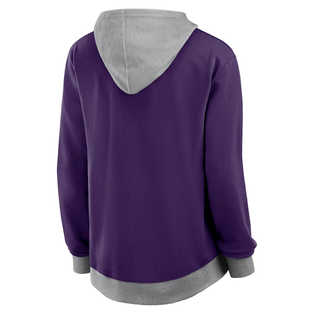 Baltimore Ravens Logo Athletic Women's Hit It French Terry Full-Zip Hoodie - Purple outlet