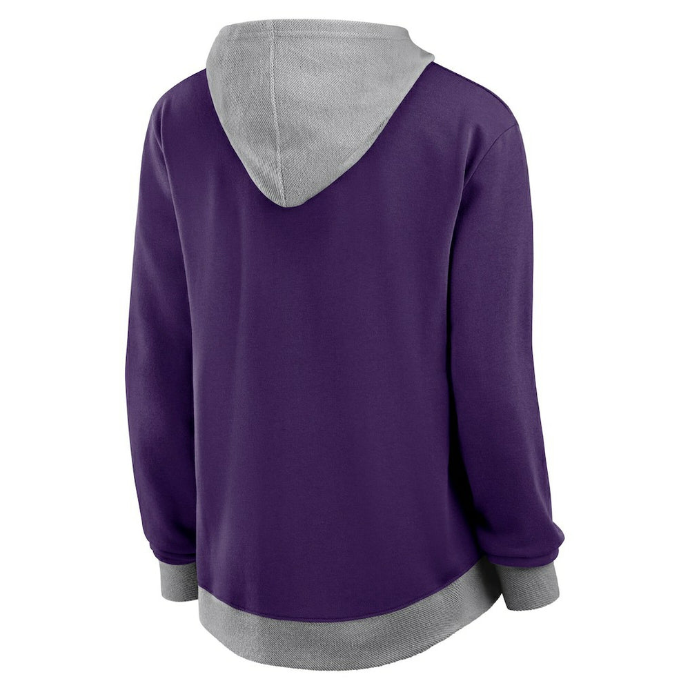 Baltimore Ravens Logo Athletic Women's Hit It French Terry Full-Zip Hoodie - Purple outlet