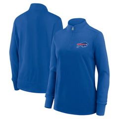 Buffalo Bills Logo Athletic Women's Velocity Quarter-Zip Jacket - Royal on sale