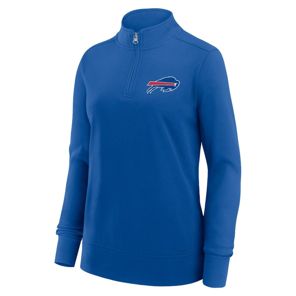 Buffalo Bills Logo Athletic Women's Velocity Quarter-Zip Jacket - Royal on sale