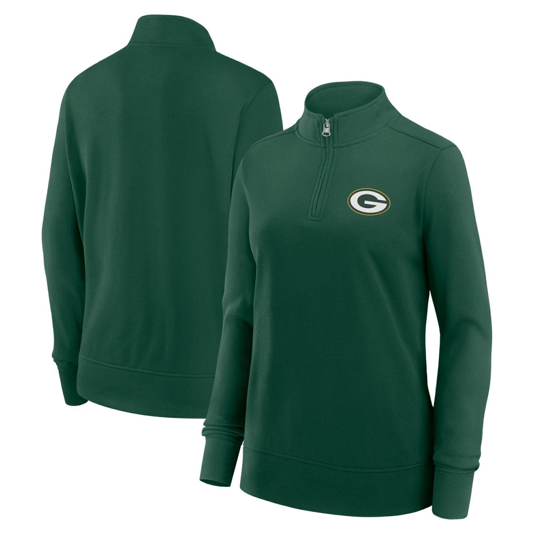 Green Bay Packers Logo Athletic Women's Velocity Quarter-Zip Jacket - Green sale