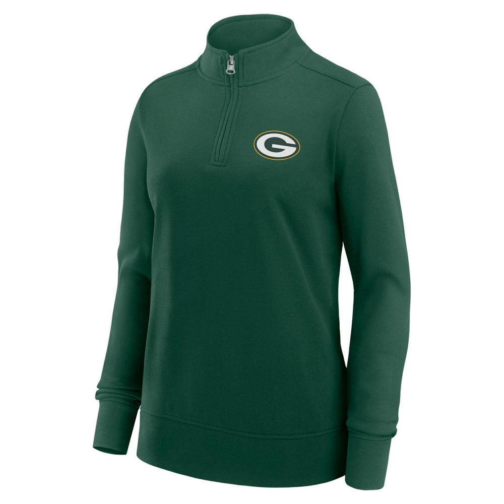 Green Bay Packers Logo Athletic Women's Velocity Quarter-Zip Jacket - Green sale