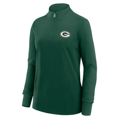 Green Bay Packers Logo Athletic Women's Velocity Quarter-Zip Jacket - Green sale