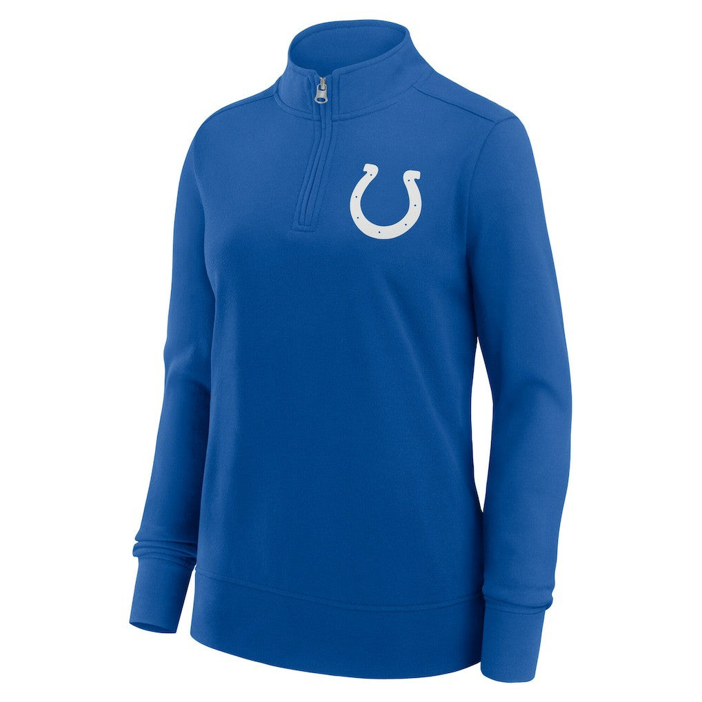 Indianapolis Colts Logo Athletic Women's Velocity Quarter-Zip Jacket - Royal cheap