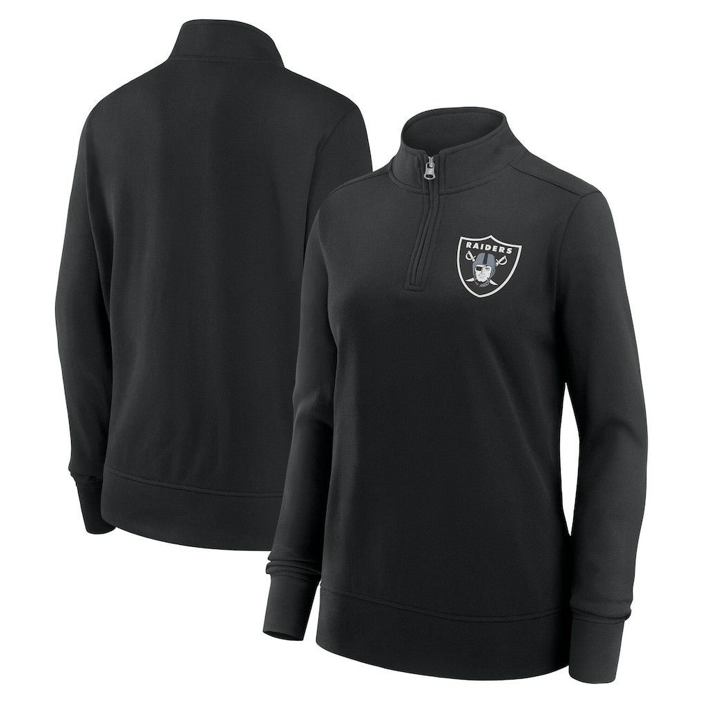Las Vegas Raiders Logo Athletic Women's Velocity Quarter-Zip Jacket - Black sale