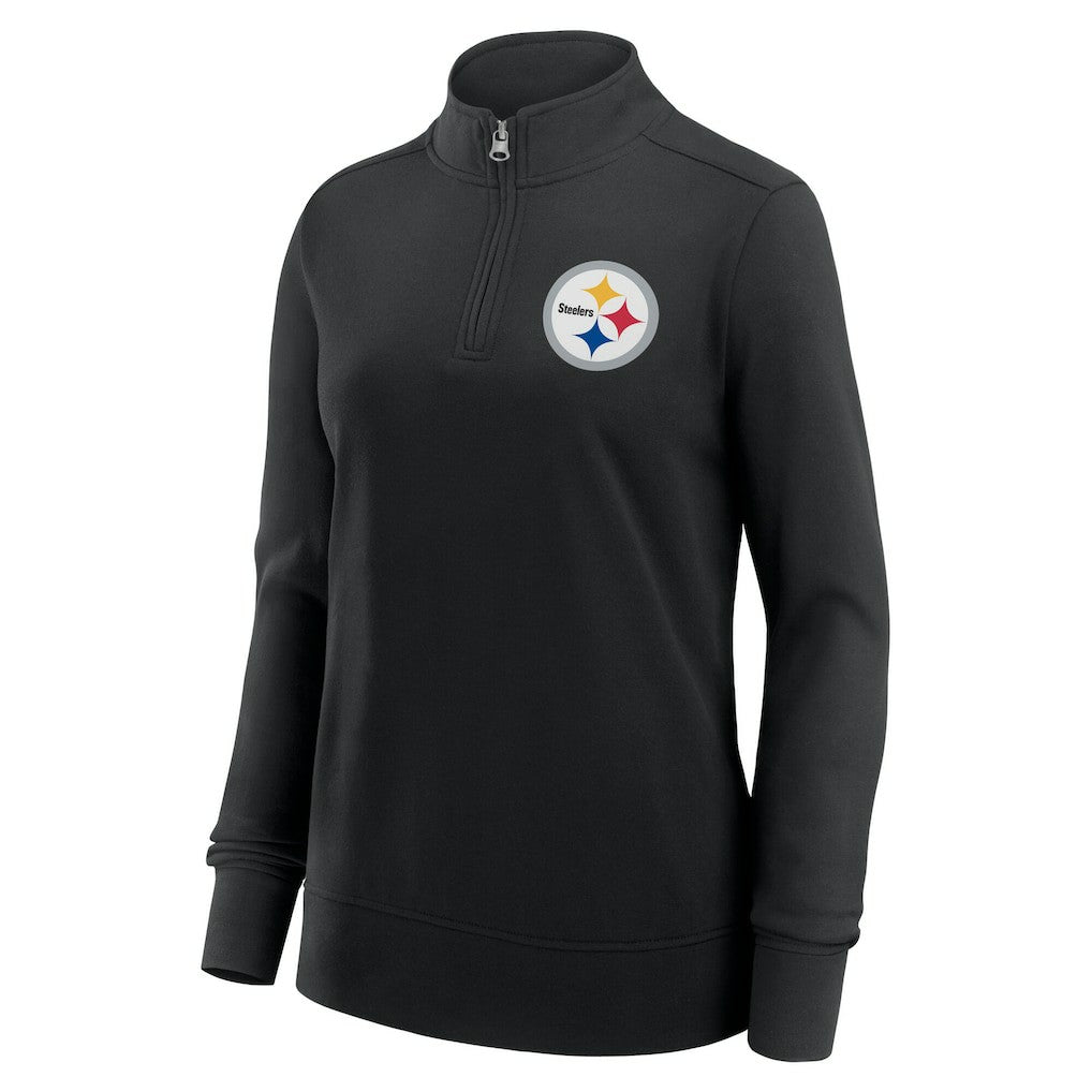 Pittsburgh Steelers Logo Athletic Women's Velocity Quarter-Zip Jacket - Black sale