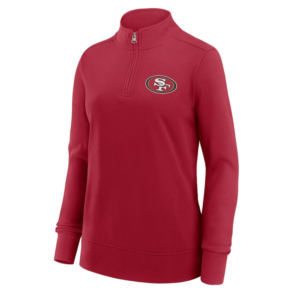 San Francisco 49ers Logo Athletic Women's Velocity Quarter-Zip Jacket - Scarlet online