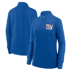 New York Giants Logo Athletic Women's Velocity Quarter-Zip Jacket - Royal sale