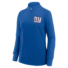 New York Giants Logo Athletic Women's Velocity Quarter-Zip Jacket - Royal sale