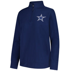 Dallas Cowboys Logo Athletic Women's Velocity Quarter-Zip Jacket - Navy on sale