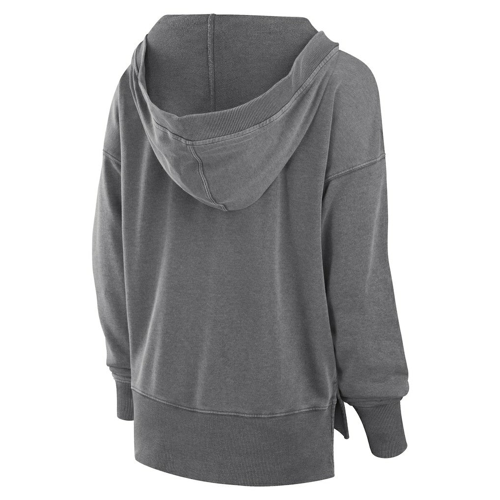 Baltimore Ravens Women's Initiative Snow Wash French Terry V-Neck Pullover Hoodie - Heather Charcoal online