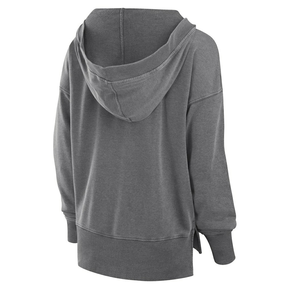 Baltimore Ravens Women's Initiative Snow Wash French Terry V-Neck Pullover Hoodie - Heather Charcoal online