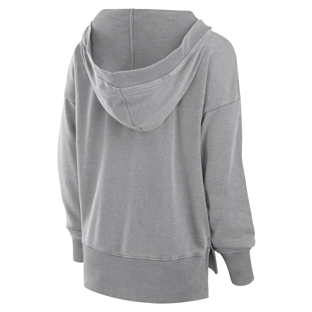 Cleveland Browns Women's Initiative Snow Wash French Terry V-Neck Pullover Hoodie - Heather Gray for sale