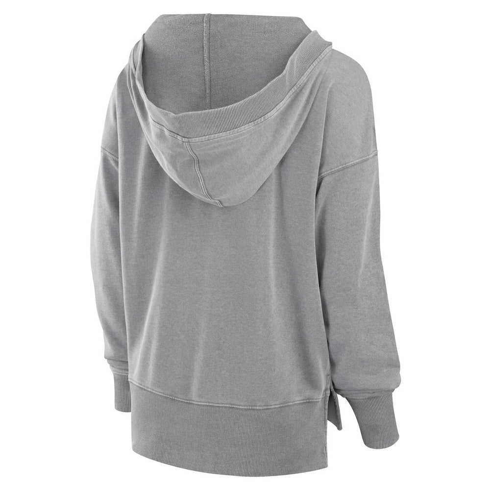 Cleveland Browns Women's Initiative Snow Wash French Terry V-Neck Pullover Hoodie - Heather Gray for sale