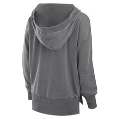Minnesota Vikings Women's Initiative Snow Wash French Terry V-Neck Pullover Hoodie - Heather Charcoal sale