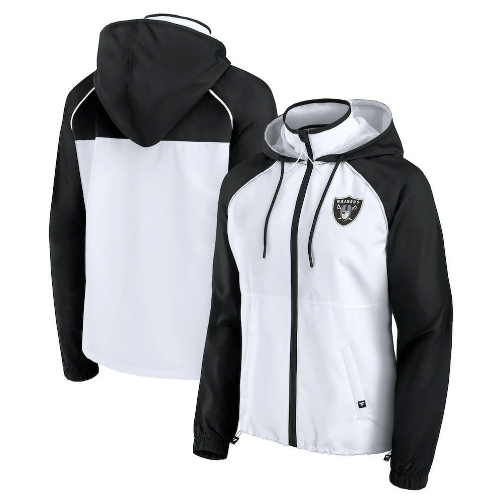 Las Vegas Raiders Women's Full-Zip Anorak Hoodie Jacket - White outlet