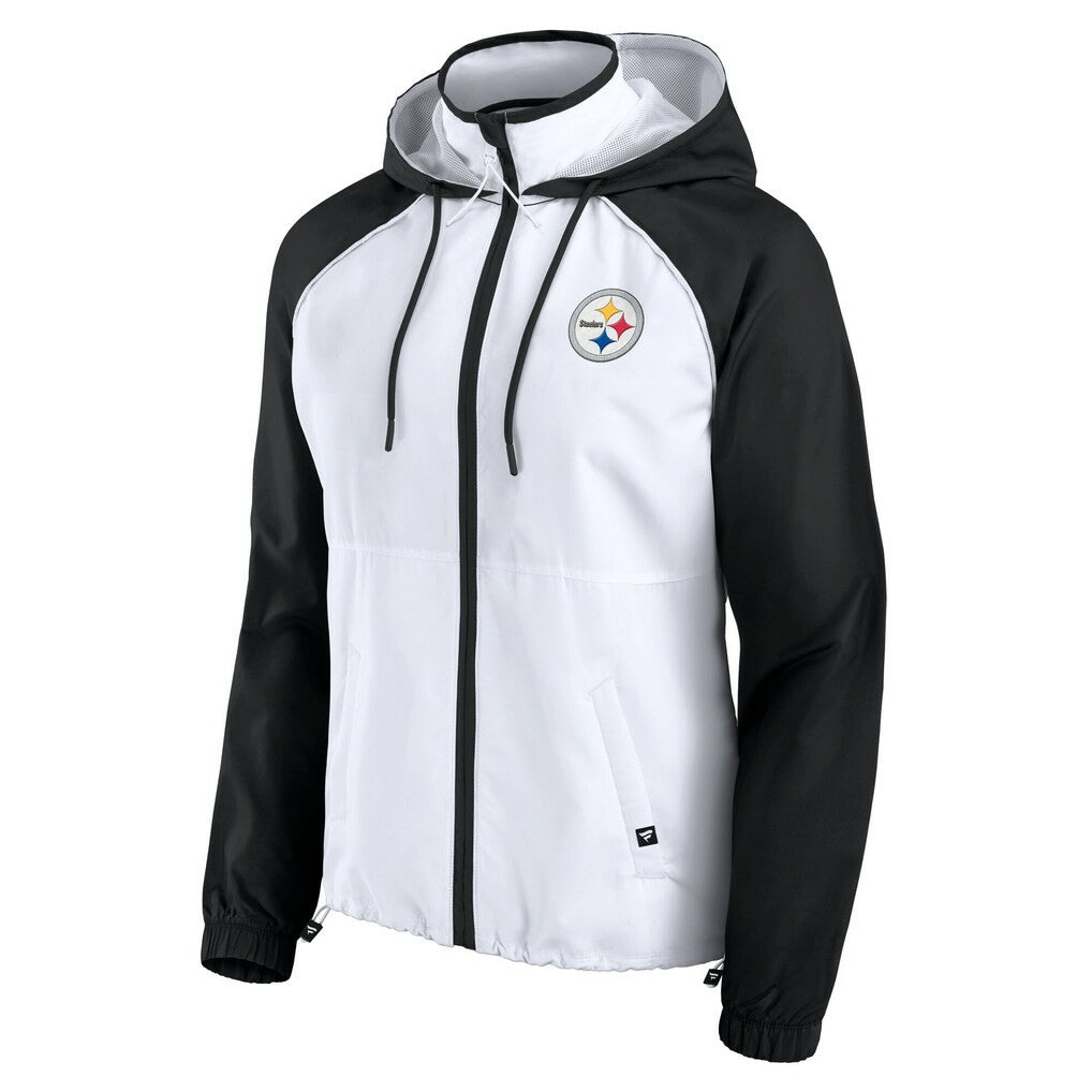 Pittsburgh Steelers Women's Full-Zip Anorak Hoodie Jacket - White online