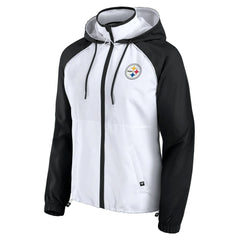 Pittsburgh Steelers Women's Full-Zip Anorak Hoodie Jacket - White online