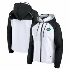 New York Jets Women's Full-Zip Anorak Hoodie Jacket - White discount