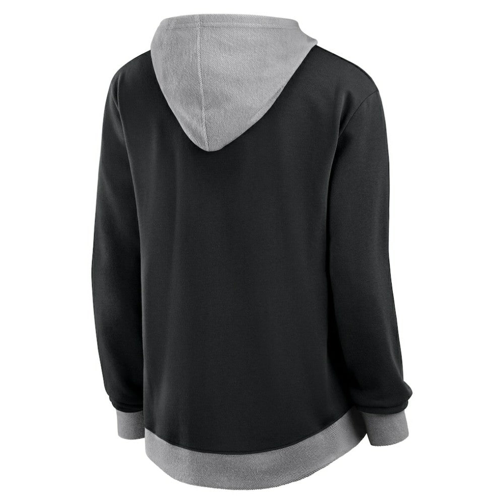 Pittsburgh Penguins Logo Athletic Women's Hit It French Terry Full-Zip Hoodie Black