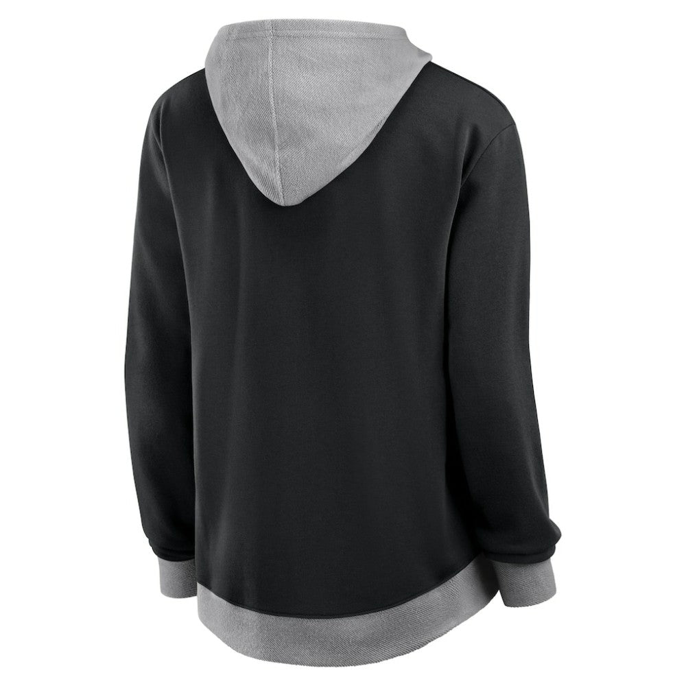 Philadelphia Flyers Logo Athletic Women's Hit It French Terry Full-Zip Hoodie Black