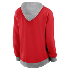 New Jersey Devils Logo Athletic Women's Hit It French Terry Full-Zip Hoodie Red