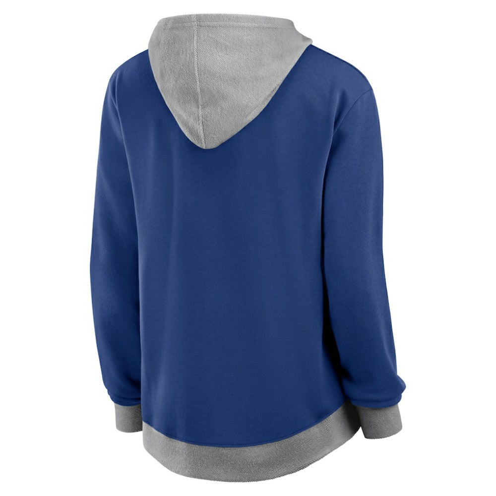 Toronto Maple Leafs Logo Athletic Women's Hit It French Terry Full-Zip Hoodie Blue