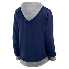 Columbus Blue Jackets Logo Athletic Women's Hit It French Terry Full-Zip Hoodie Navy