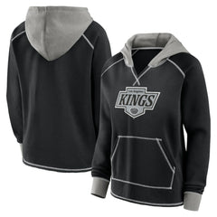 Los Angeles Kings Logo Athletic Women's Hit It French Terry Full-Zip Hoodie Black