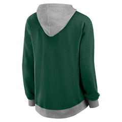 Minnesota Wild Logo Athletic Women's Hit It French Terry Full-Zip Hoodie Green