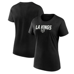 Los Angeles Kings Logo Athletic Women's Launch Scoop Neck T-Shirt Black