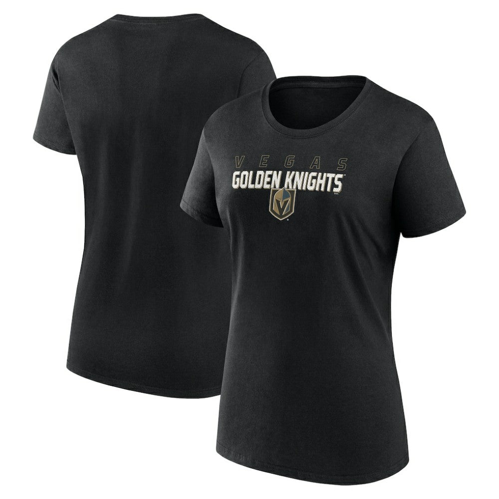Vegas Golden Knights Logo Athletic Women's Launch Scoop Neck T-Shirt Black