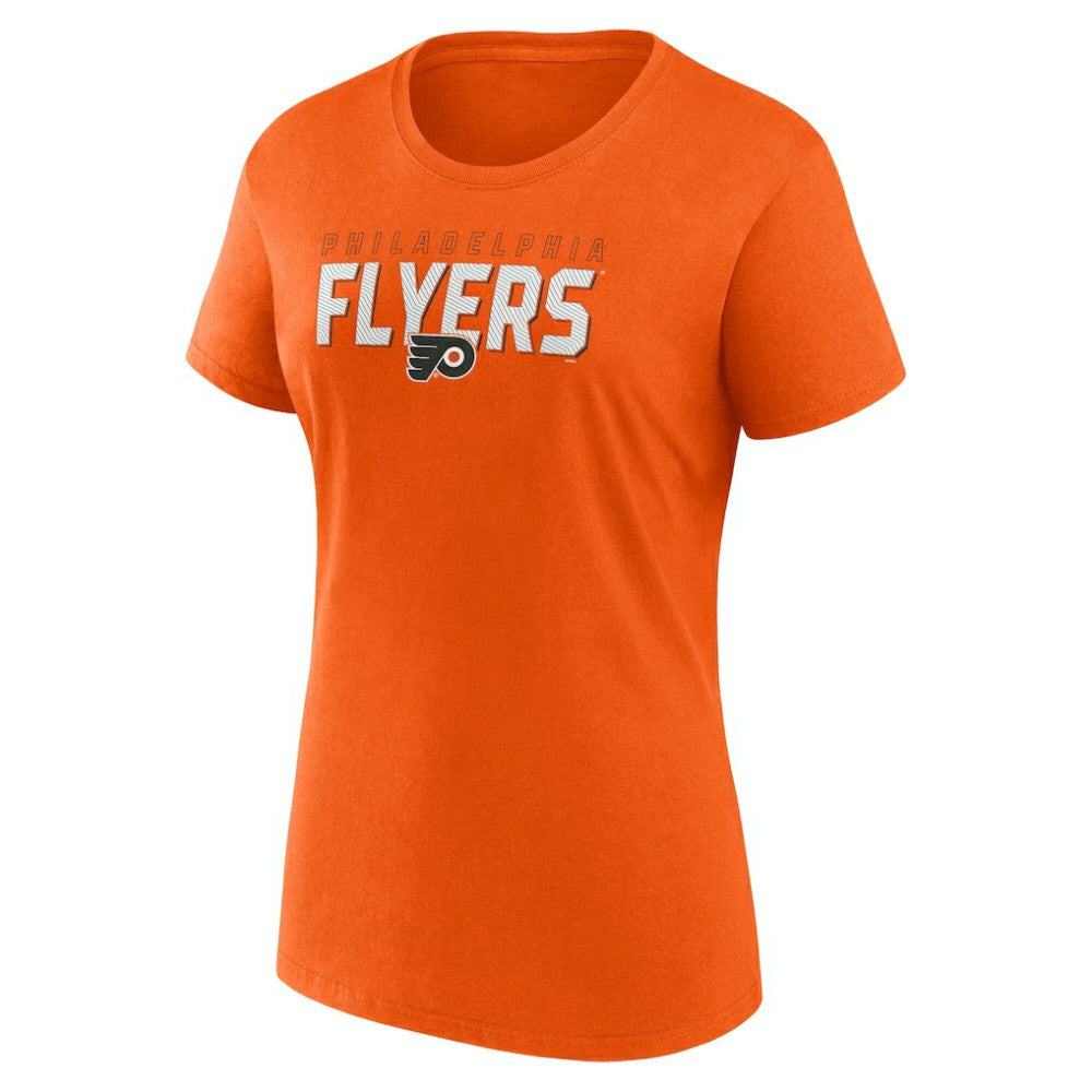 Philadelphia Flyers Logo Athletic Women's Launch Scoop Neck T-Shirt Orange