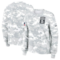 Cleveland Browns Women's 2024 Salute To Service Dri-FIT Long Sleeve T-Shirt - Arctic Camo | Nike outlet