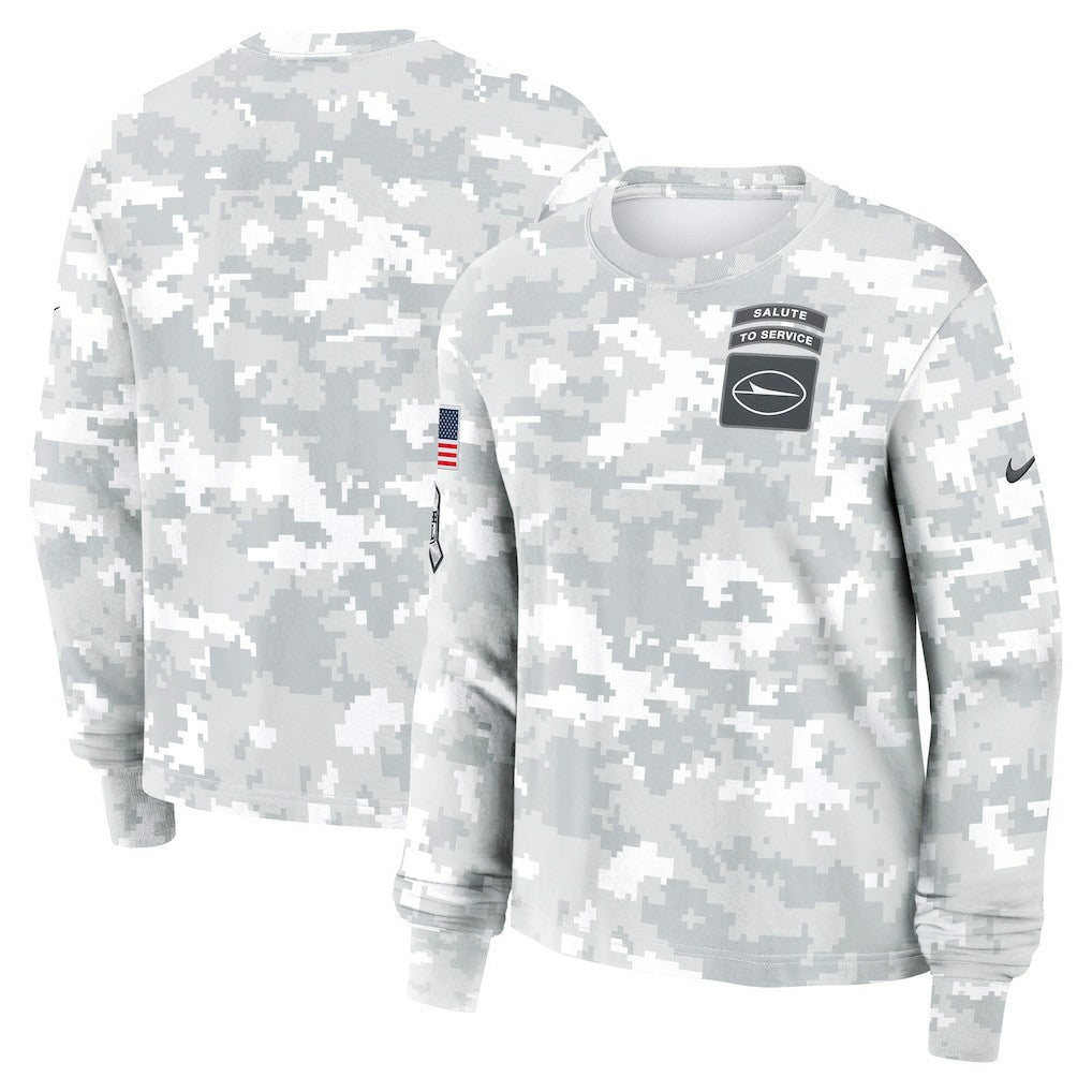 New York Jets Women's 2024 Salute To Service Dri-FIT Long Sleeve T-Shirt - Arctic Camo | Nike discount