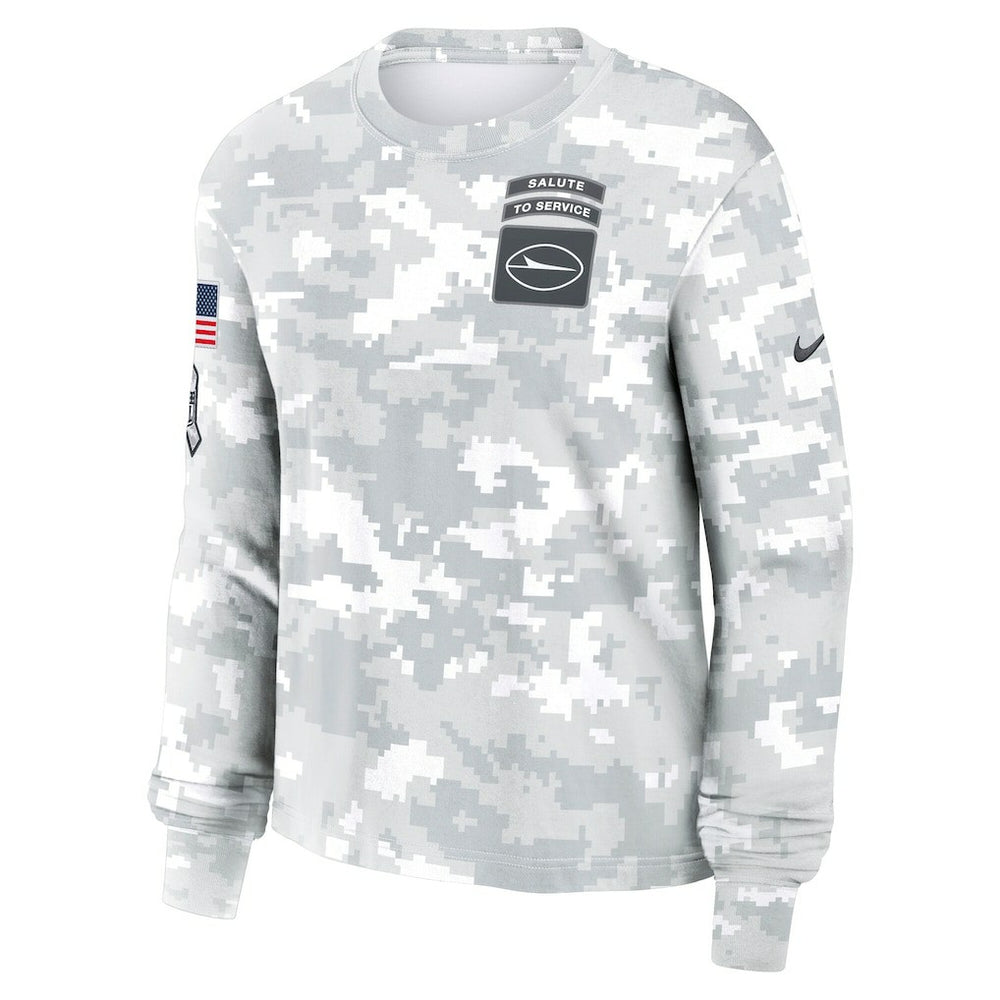 New York Jets Women's 2024 Salute To Service Dri-FIT Long Sleeve T-Shirt - Arctic Camo | Nike discount