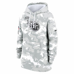 Tennessee Titans Women's 2024 Salute To Service Club Fleece Oversized Pullover Hoodie - Arctic Camo | Nike for sale