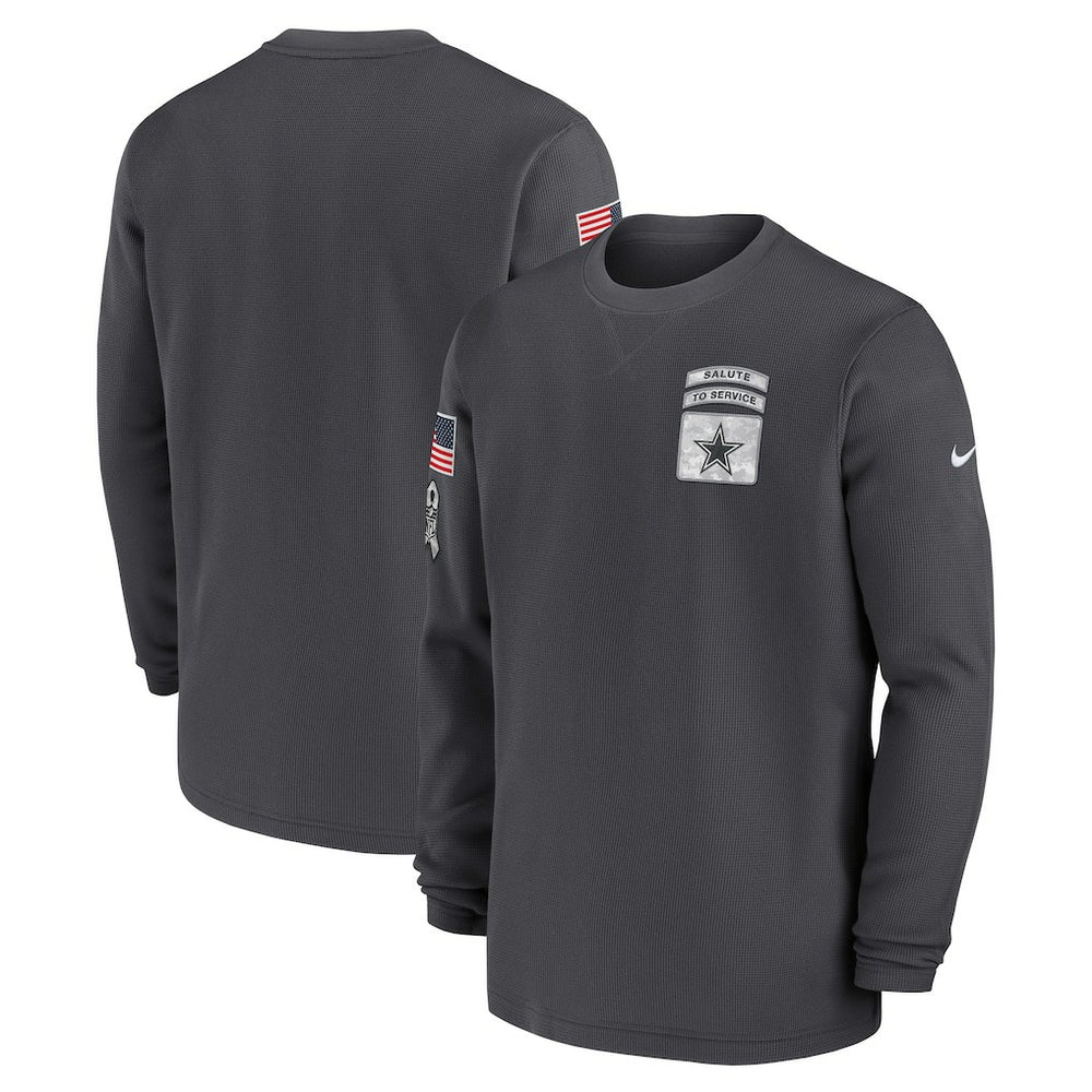 Dallas Cowboys 2024 Salute To Service Long Sleeve T-Shirt - Anthracite | Nike on sale