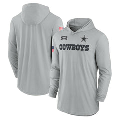 Dallas Cowboys 2024 Salute to Service Lightweight Dri-FIT Long Sleeve Hoodie T-Shirt - Gray | Nike online