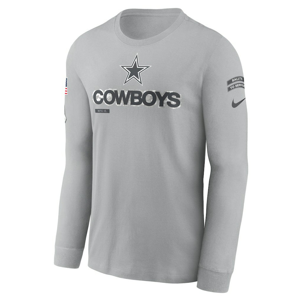 Dallas Cowboys 2024 Salute To Service Long Sleeve T-Shirt - Gray | Nike sale