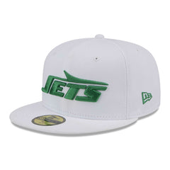 New York Jets New Era Wordmark Omaha 59FIFTY Fitted Hat - White discount