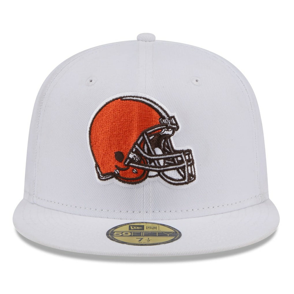 Cleveland Browns New Era Omaha 59FIFTY Fitted Hat - White on sale