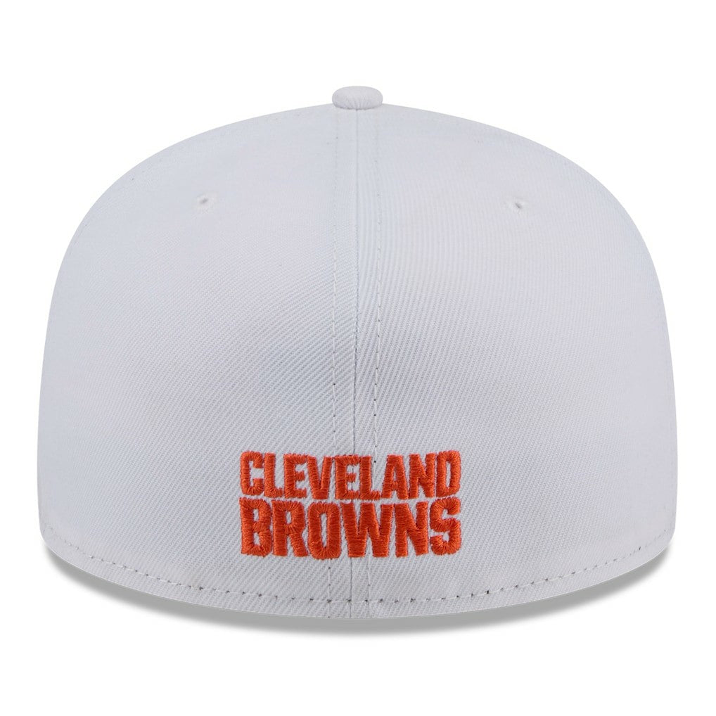 Cleveland Browns New Era Omaha 59FIFTY Fitted Hat - White on sale