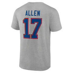 Josh Allen Buffalo Bills Icon Player Name & Number T-Shirt - Gray cheap