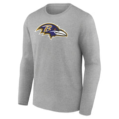 Zay Flowers Baltimore Ravens Icon Player Name & Number Long Sleeve T-Shirt - Gray online