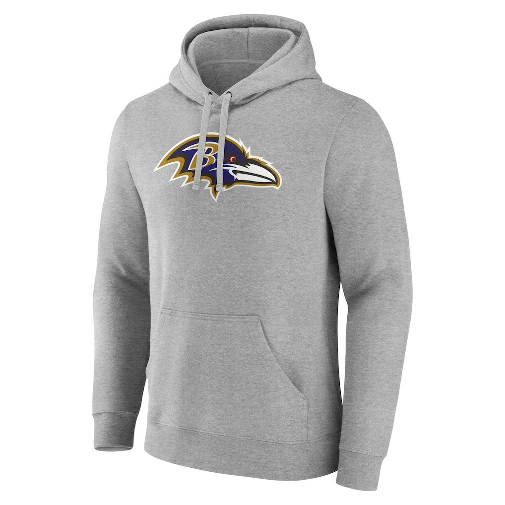 Zay Flowers Baltimore Ravens Icon Player Name & Number Pullover Hoodie - Gray on sale