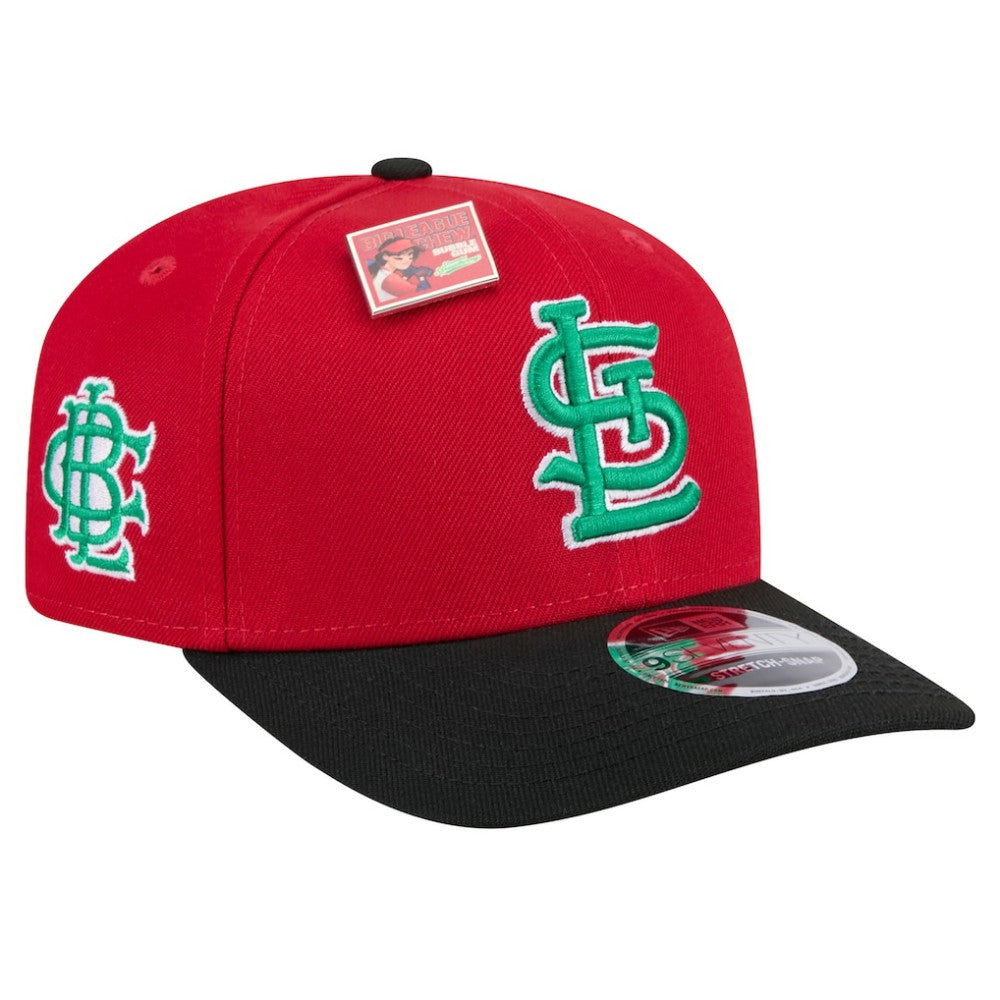 St. Louis Cardinals 2024 Big League Chew Flavor Pack 9SEVENTY Adjustable Hat - Red/Black | New Era