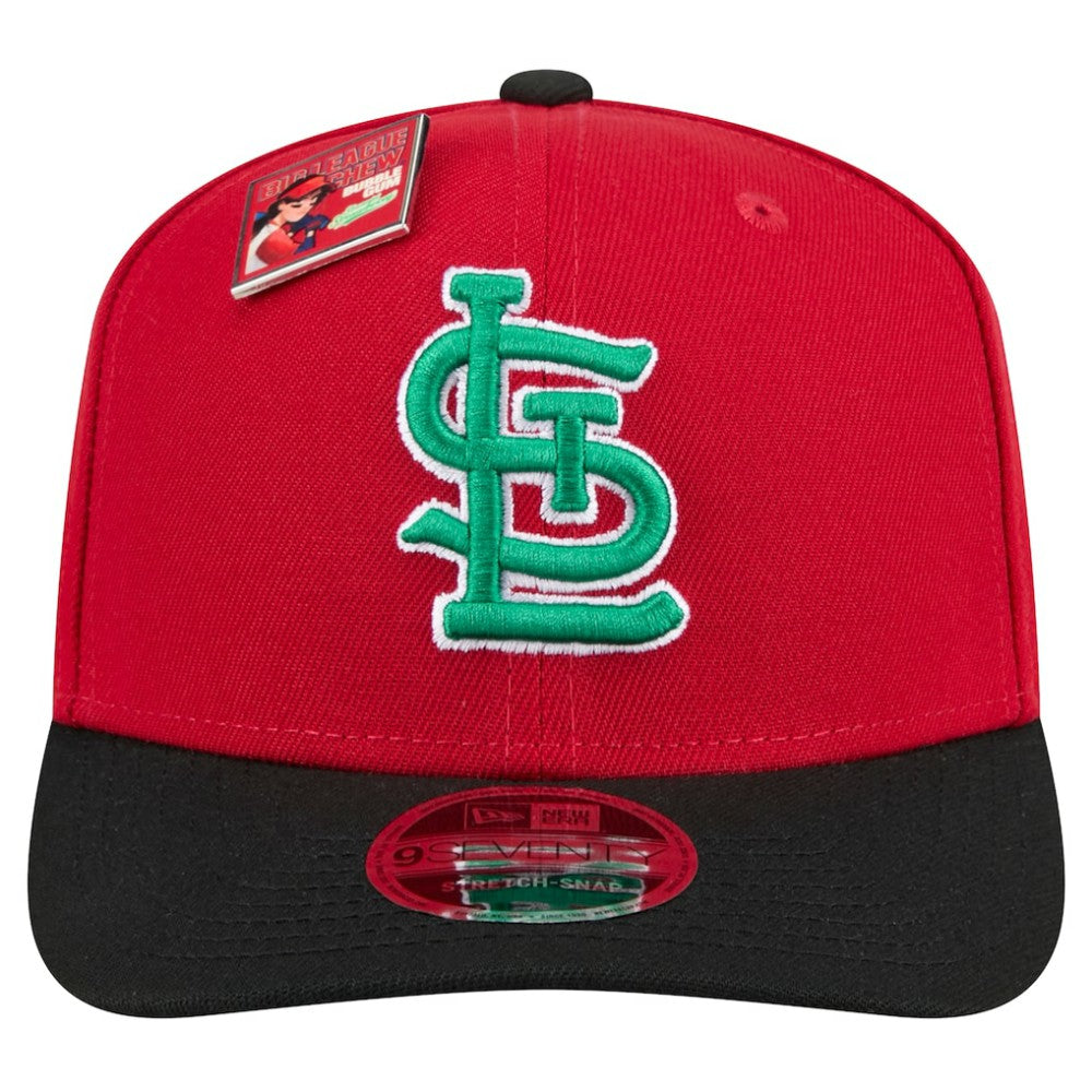 St. Louis Cardinals 2024 Big League Chew Flavor Pack 9SEVENTY Adjustable Hat - Red/Black | New Era
